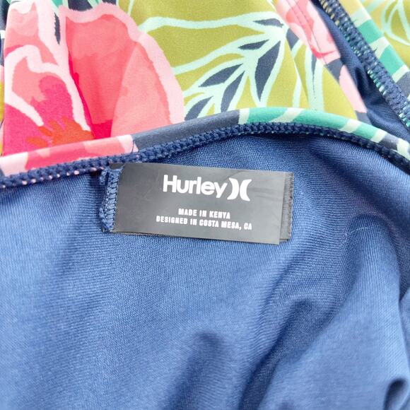 Hurley‎ Floral One Piece Swimsuit Green Large - Picture 3 of 4